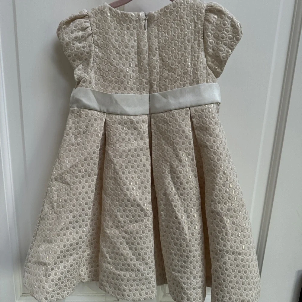 NWOT Gymboree 2T Girls Formal Gold Holiday Short Sleeve Dress